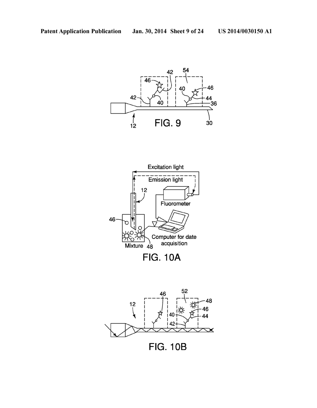 FIBER-OPTIC BIOSENSOR AND BIOSENSING METHODS - diagram, schematic, and image 10