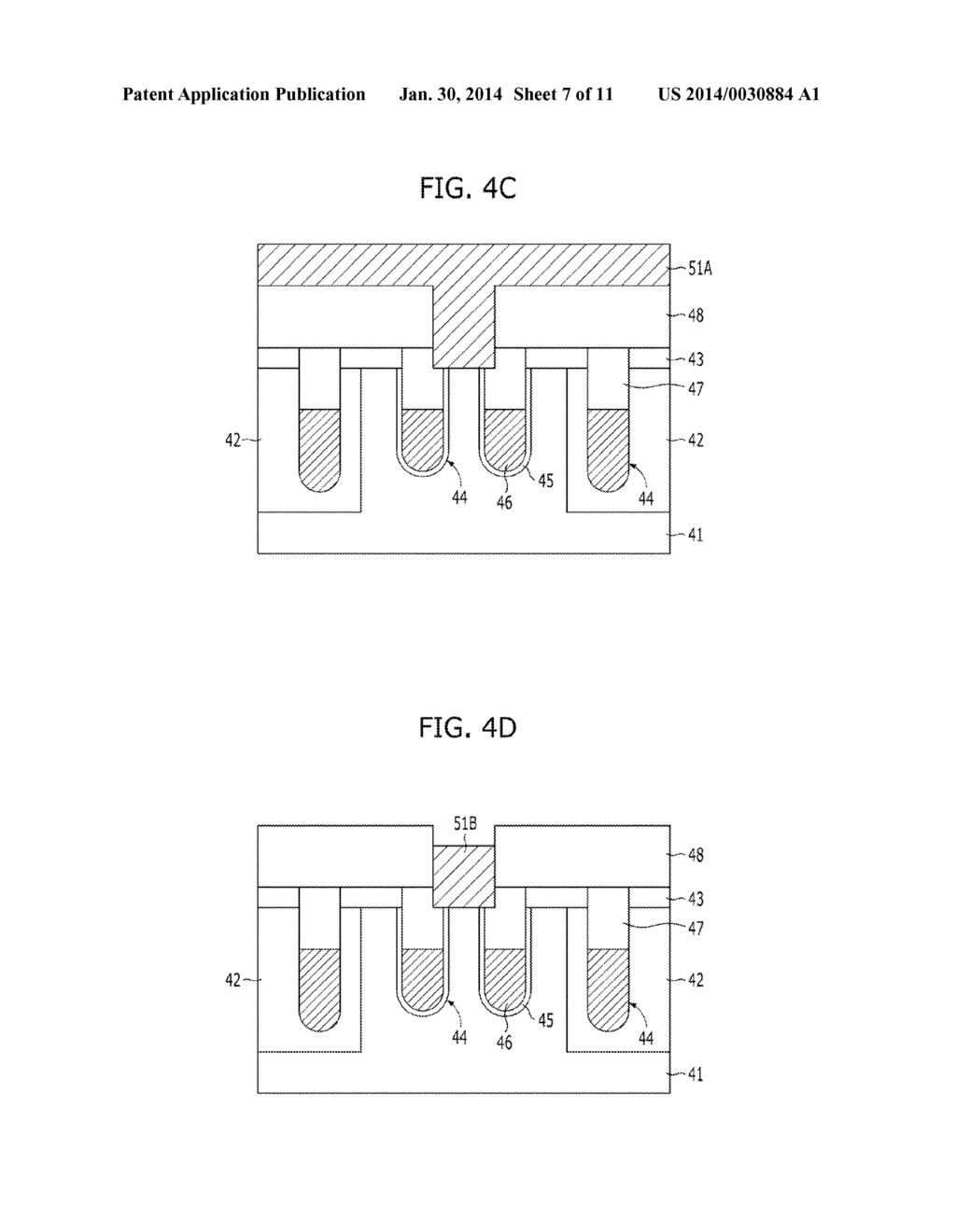 METHOD FOR FABRICATING SEMICONDUCTOR DEVICE INCLUDING SILICON-CONTAINING     LAYER AND METAL-CONTAINING LAYER, AND CONDUCTIVE STRUCTURE OF THE SAME - diagram, schematic, and image 08