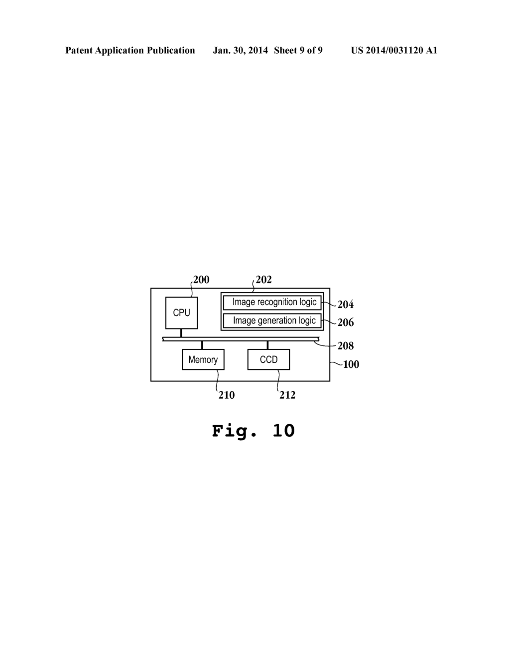 Using a Portable Device to Interface with a Video Game Rendered on a Main     Display - diagram, schematic, and image 10