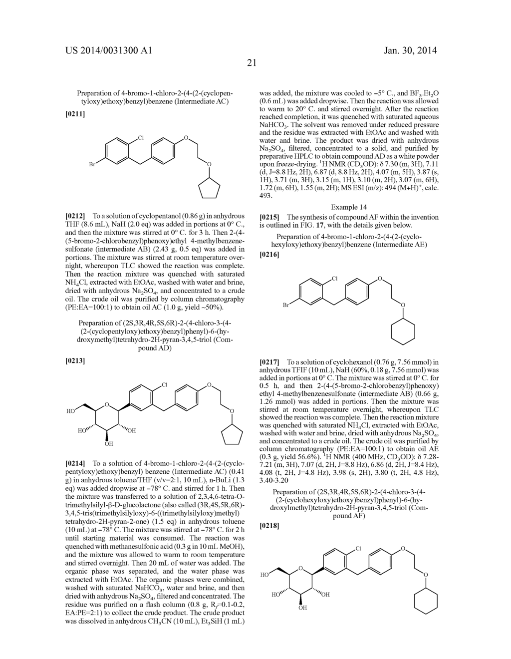BENZYLBENZENE DERIVATIVES AND METHODS OF USE - diagram, schematic, and image 50