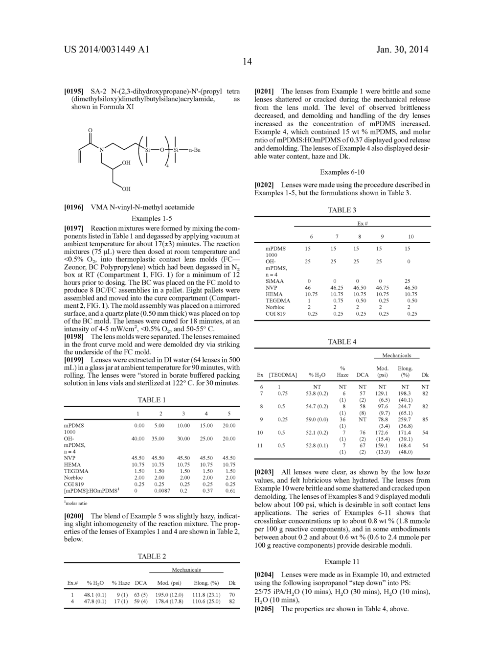 SILICONE HYDROGELS FORMED FROM ZERO DILUENT REACTIVE MIXTURES - diagram, schematic, and image 18