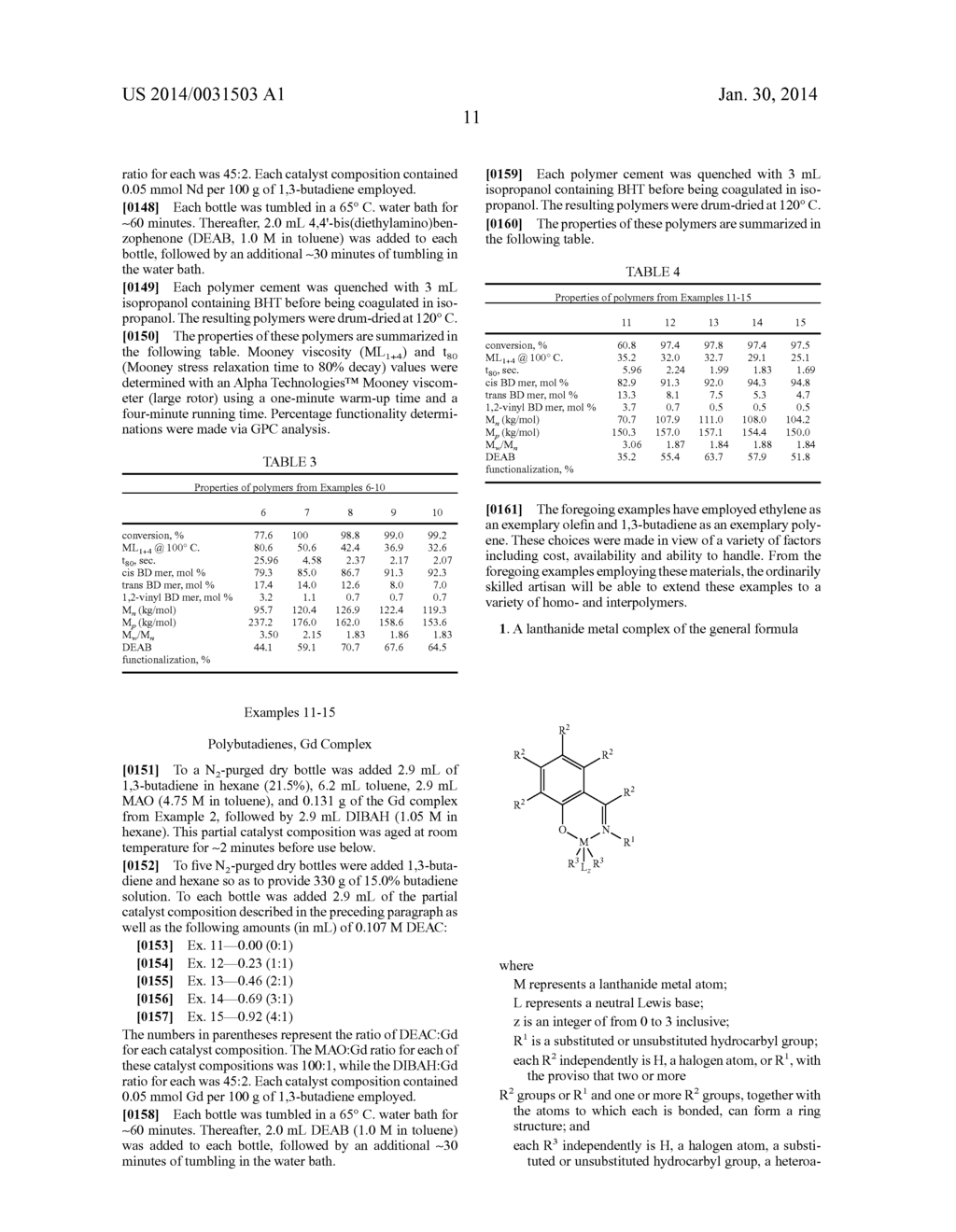 Lanthanide Complex Catalyst And Polymerization Method Employing Same - diagram, schematic, and image 12