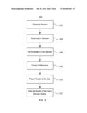 SYSTEMS AND METHODS FOR ALLOWING A USER TO ENLIST COLLABORATORS IN MAKING     A DECISION diagram and image