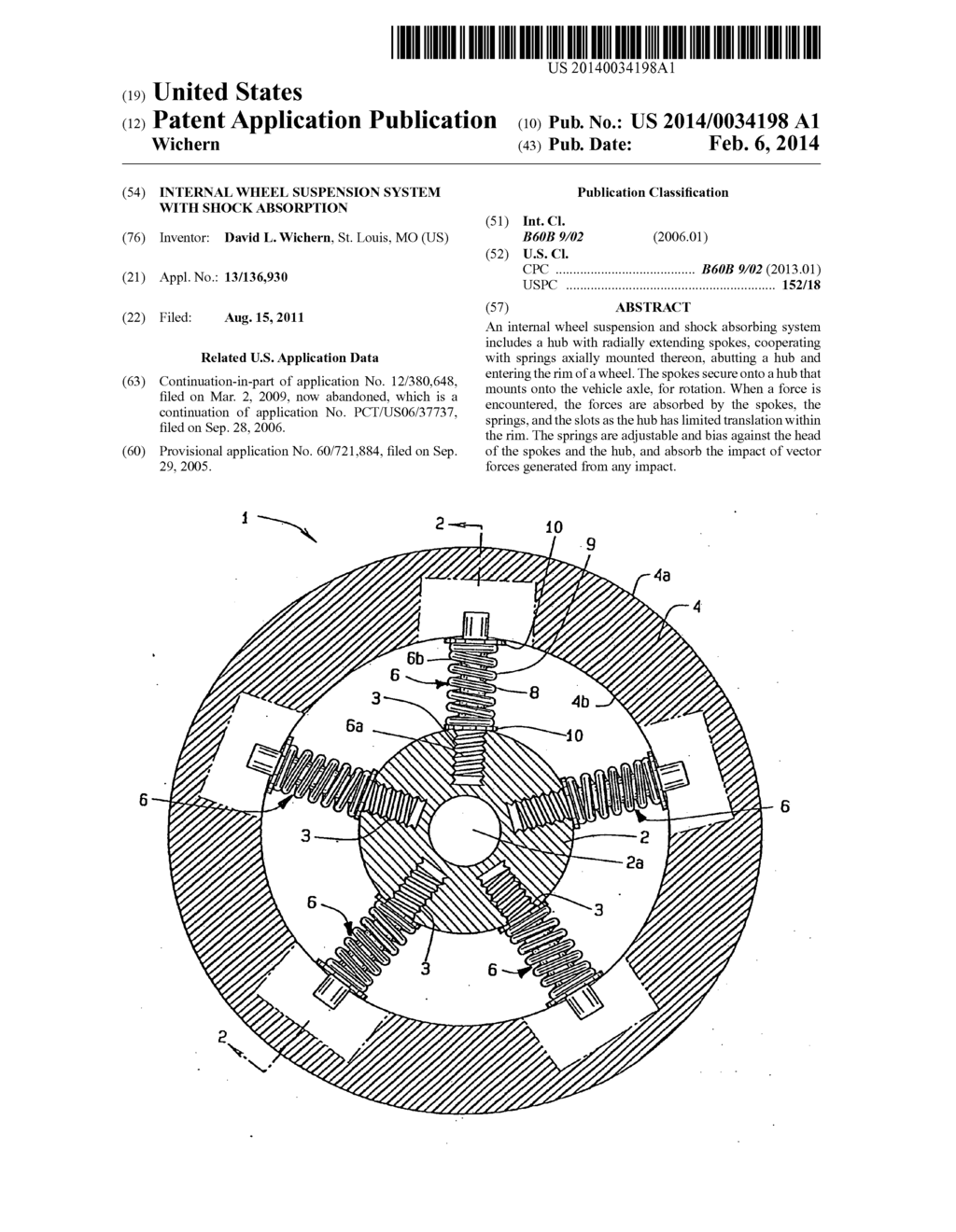 Internal wheel suspension system with shock absorption - diagram, schematic, and image 01