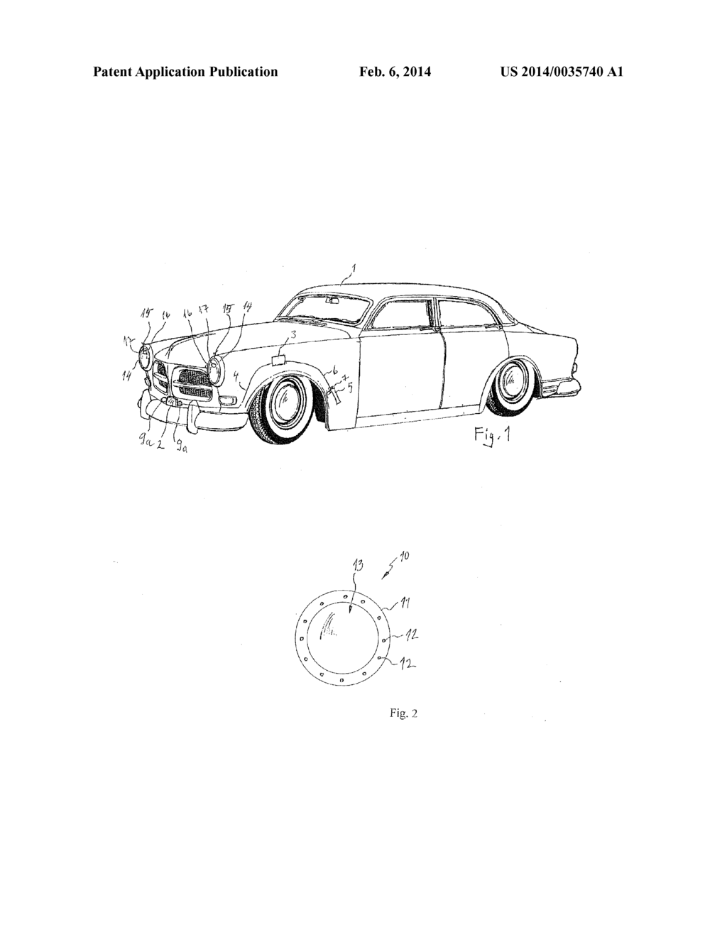 Pedestrian warning device for a vehicle - diagram, schematic, and image 02