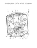 Air ducting shroud for cooling an air compressor pump and motor diagram and image