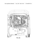 Air ducting shroud for cooling an air compressor pump and motor diagram and image