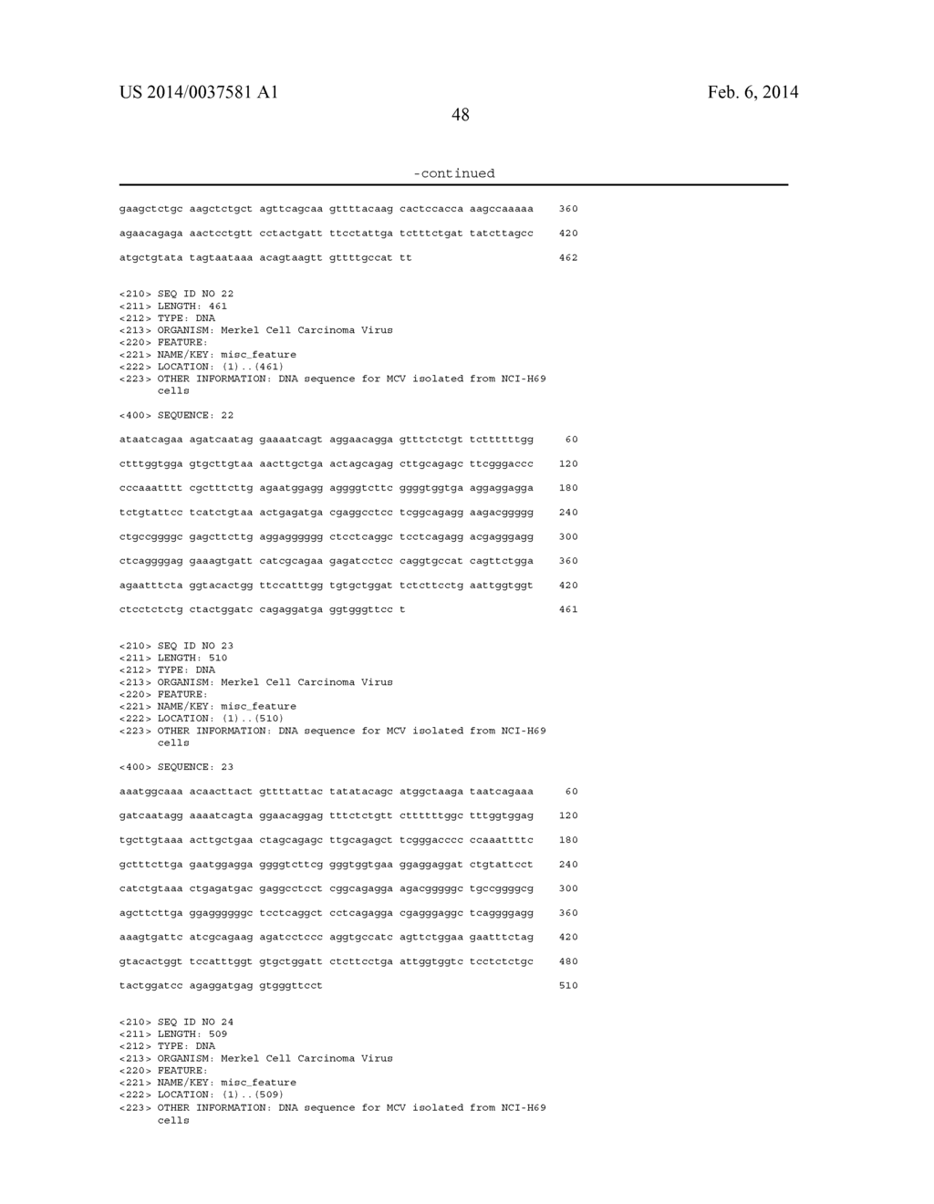 METHODS TO DIAGNOSE AND IMMUNIZE AGAINST THE VIRUS CAUSING HUMAN MERKEL     CELL CARCINOMA - diagram, schematic, and image 78