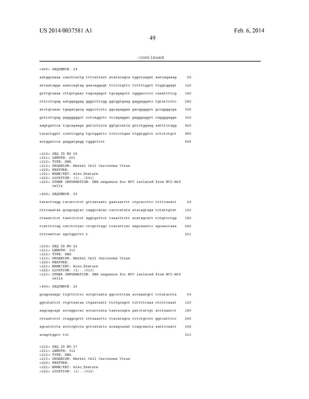 METHODS TO DIAGNOSE AND IMMUNIZE AGAINST THE VIRUS CAUSING HUMAN MERKEL     CELL CARCINOMA - diagram, schematic, and image 79