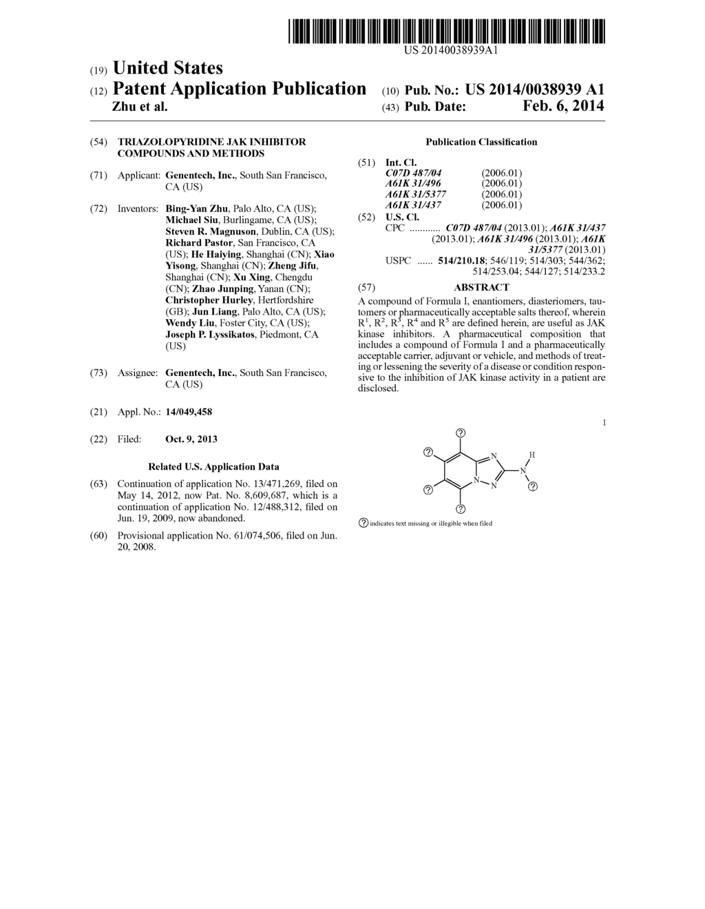 TRIAZOLOPYRIDINE JAK INHIBITOR COMPOUNDS AND METHODS - diagram, schematic, and image 01