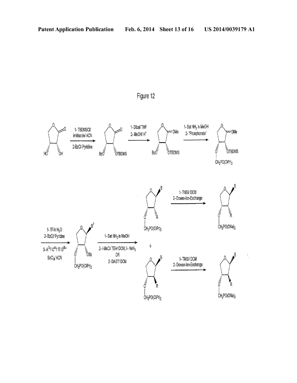 PHOSPHONATE NUCLEOSIDES USEFUL AS ACTIVE INGREDIENTS IN PHARMACEUTICAL     COMPOSITIONS FOR THE TREATMENT OF VIRAL INFECTIONS, AND INTERMEDIATES FOR     THEIR PRODUCTION - diagram, schematic, and image 14