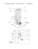 STATION FOR PREPARING ORDERS COMPRISING AT LEAST ONE SHAFT FOR VERTICALLY     ACCUMULATING AND SEQUENTIALLY DISPENSING CONTAINERS diagram and image