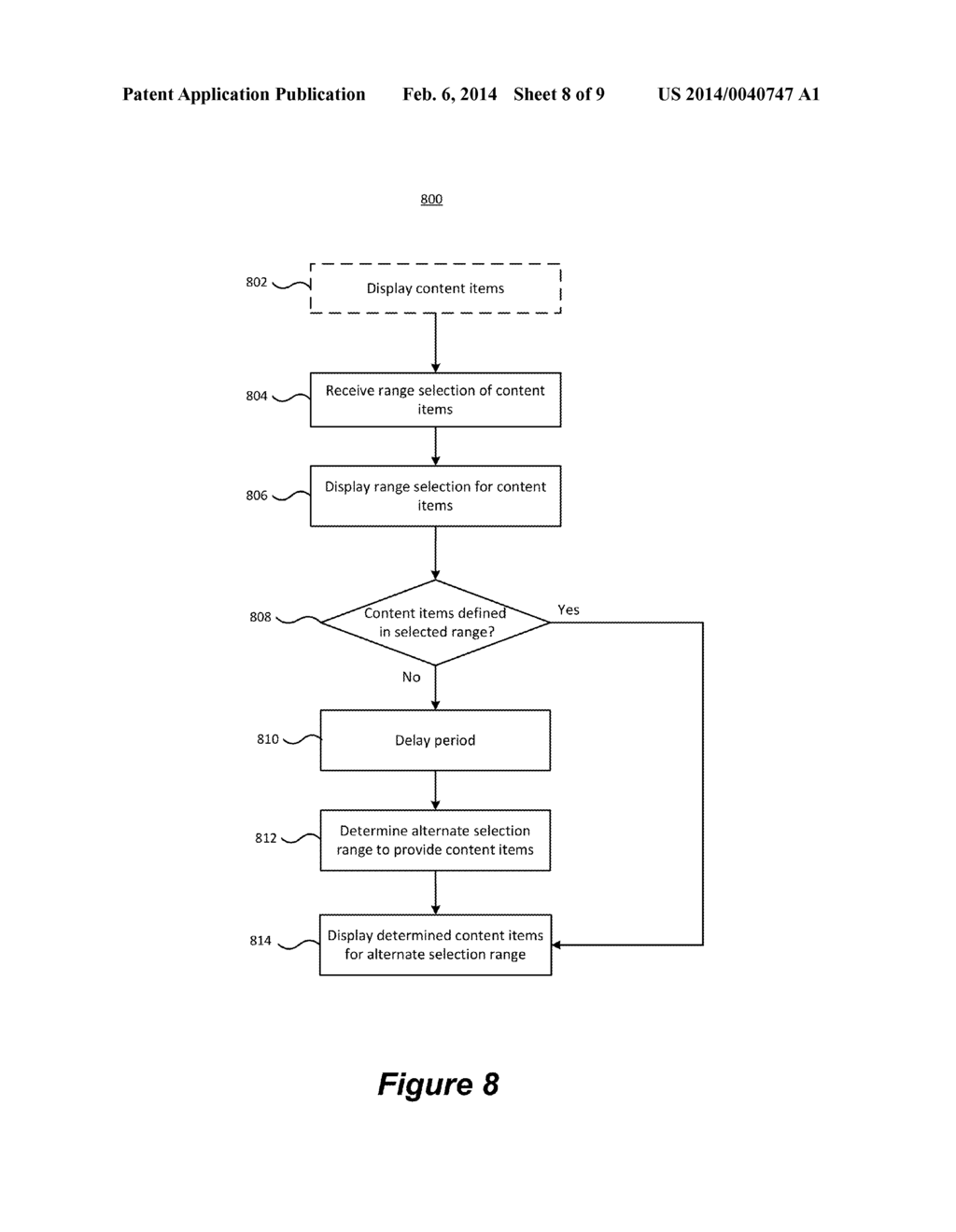 METHOD FOR DISPLAYING CONTENT ITEMS ON AN ELECTRONIC DEVICE - diagram, schematic, and image 09
