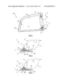 DEVICE FOR FIXING A PIVOT-OPENING GLAZING, GLAZING AND METHOD OF     MANUFACTURING THE GLAZING diagram and image