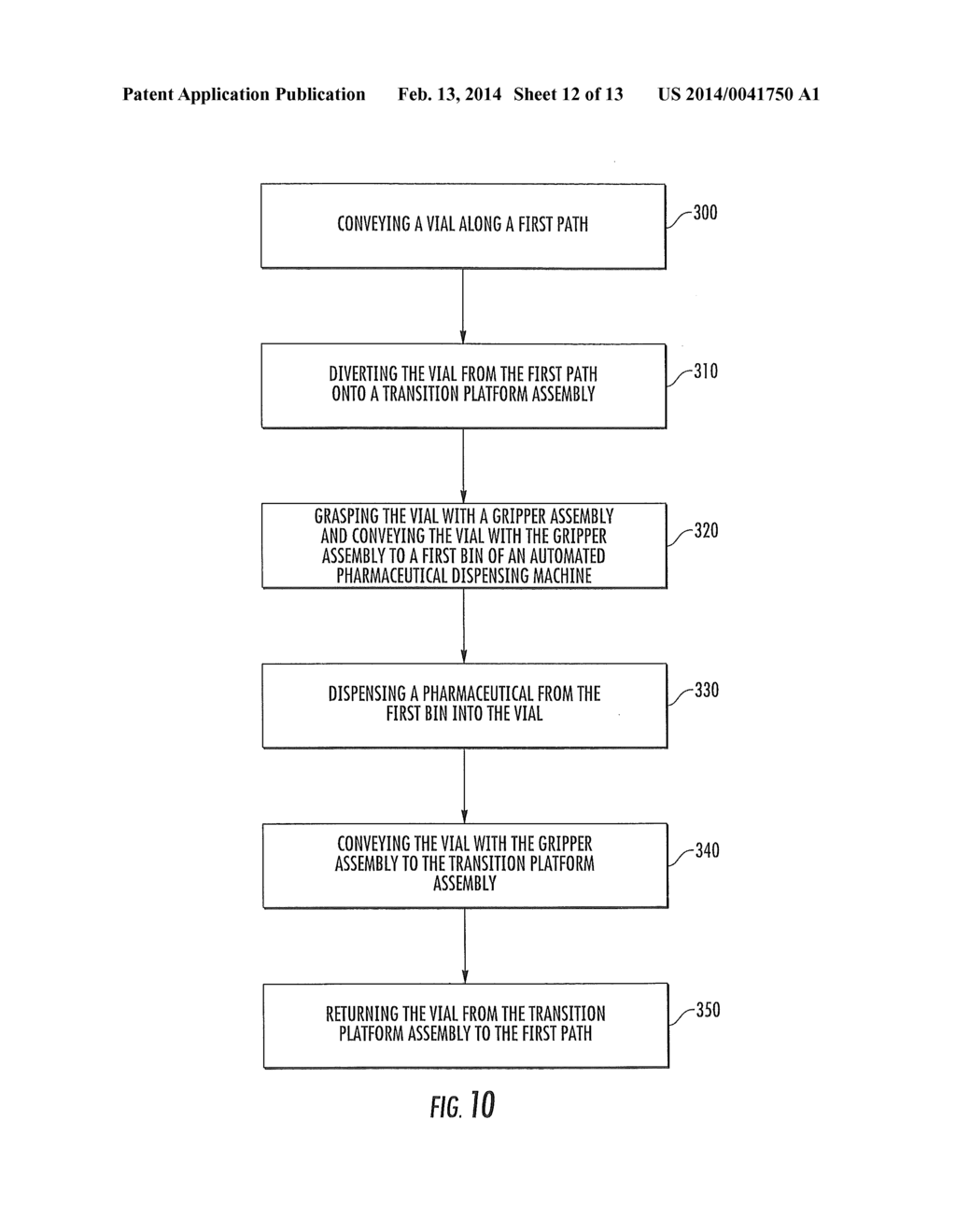 SYSTEM AND METHOD FOR HIGH-VOLUME FILLING OF PHARMACEUTICAL PRESCRIPTIONS - diagram, schematic, and image 13