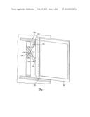 WALL-AVOIDING SELF-BALANCING MOUNT FOR TILT POSITIONING OF A FLAT PANEL     ELECTRONIC DISPLAY diagram and image