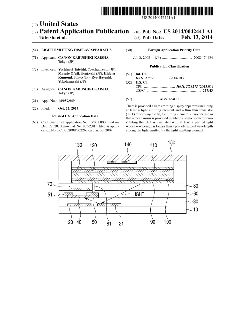 LIGHT EMITTING DISPLAY APPARATUS - diagram, schematic, and image 01