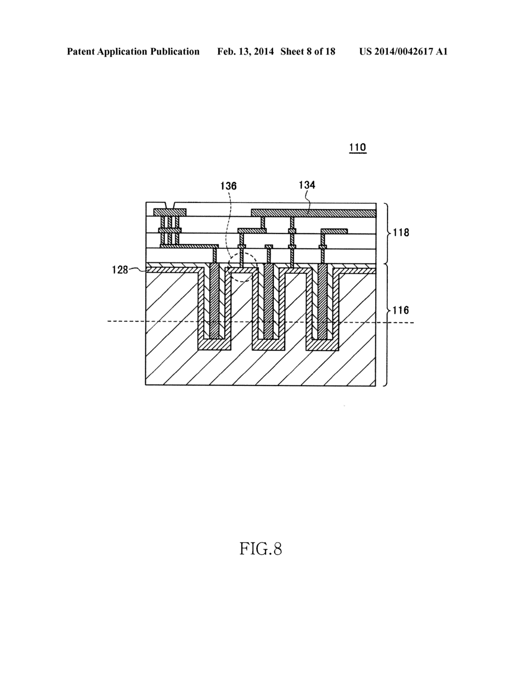 SEMICONDUCTOR DEVICE HAVING PENETRATION ELECTRODE - diagram, schematic, and image 09