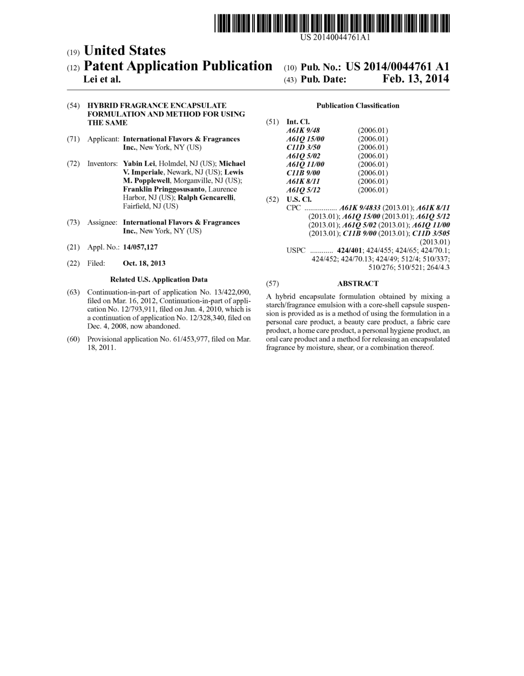 HYBRID FRAGRANCE ENCAPSULATE FORMULATION AND METHOD FOR USING THE SAME - diagram, schematic, and image 01