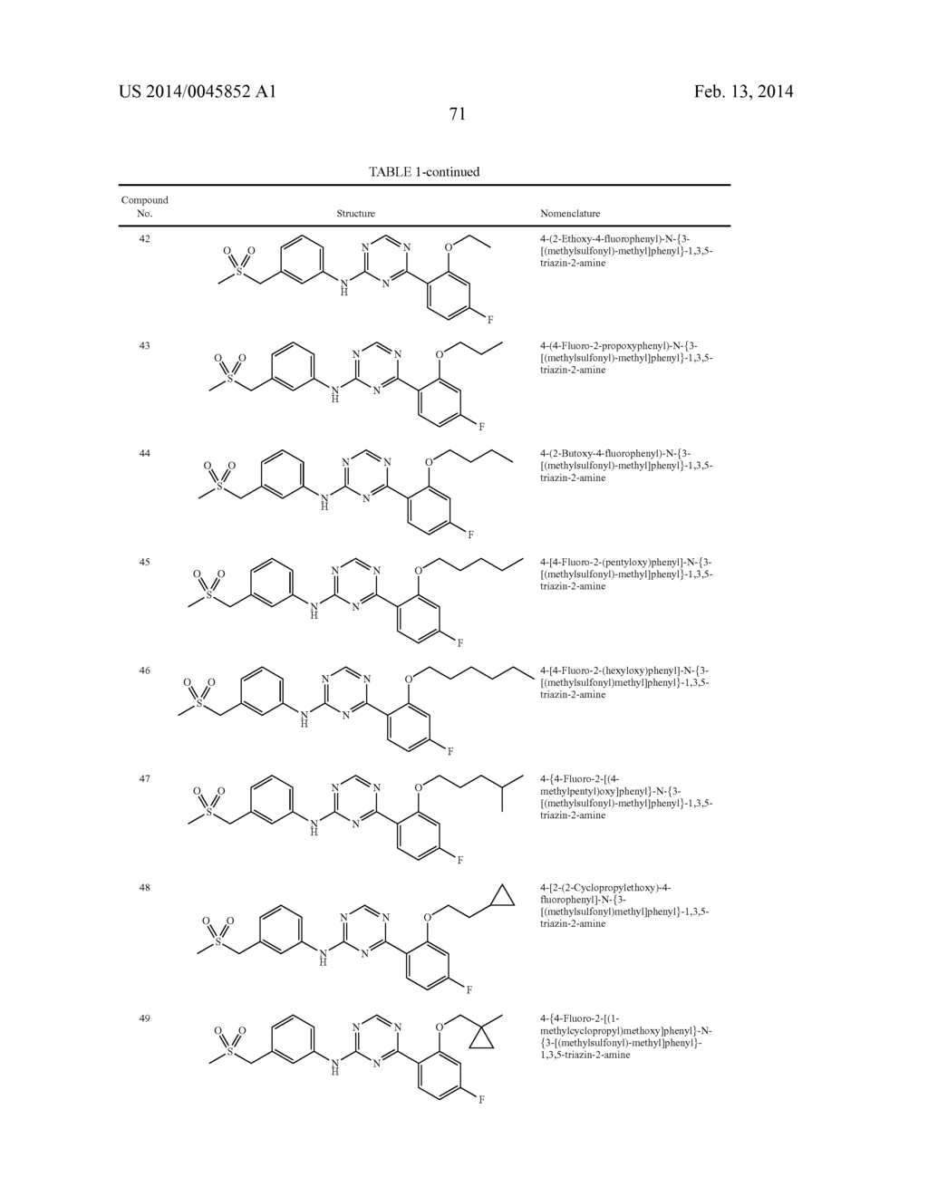 SUBSTITUTED 4-ARYL-N-PHENYL-1,3,5-TRIAZIN-2-AMINES - diagram, schematic, and image 72