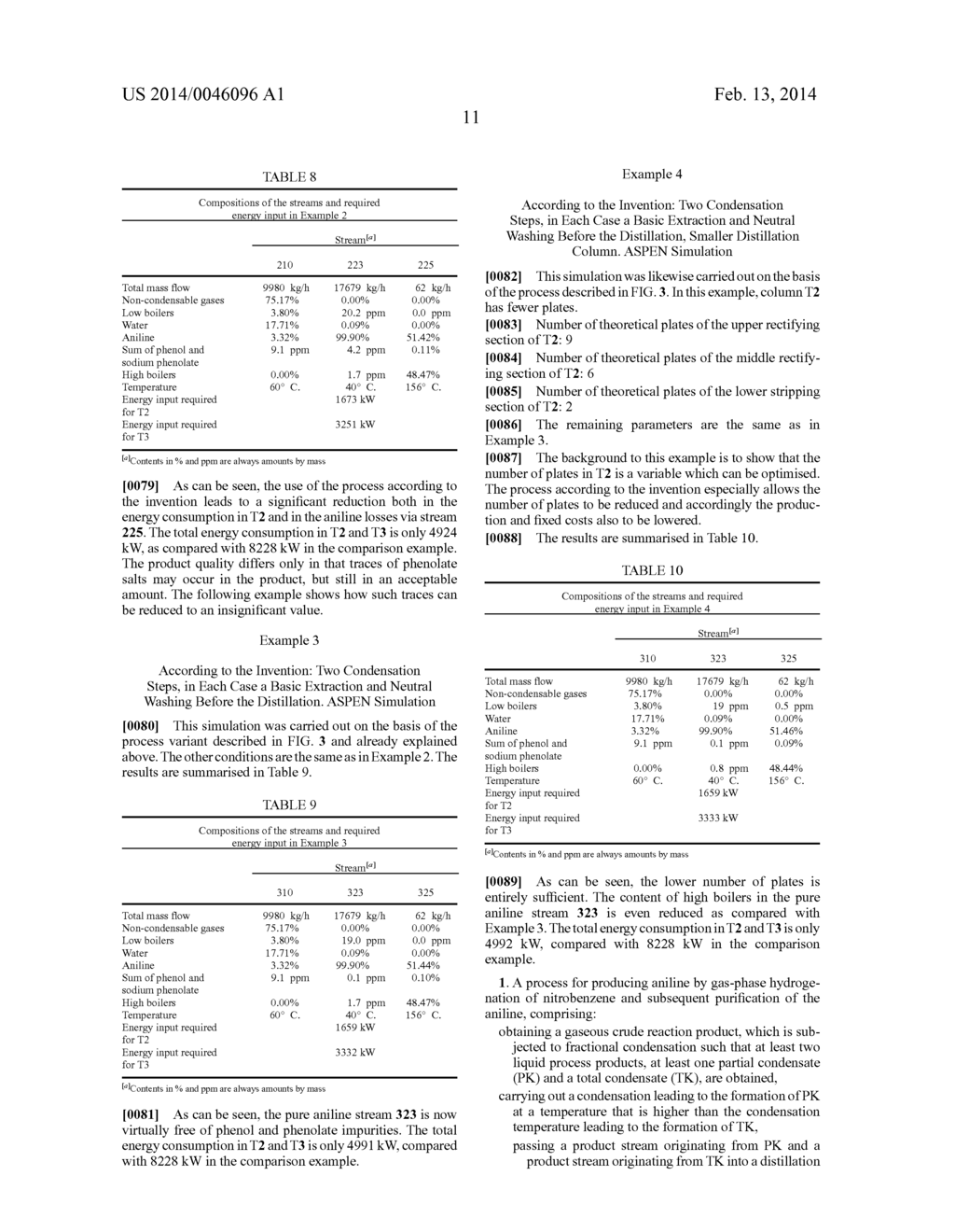 PROCESS FOR PURIFYING ANILINE FROM GAS PHASE HYDROGENATIONS - diagram, schematic, and image 17