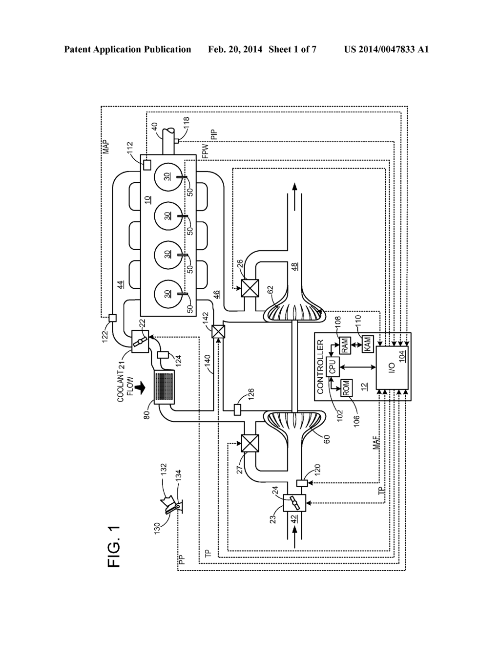 METHOD FOR CONTROLLING A VARIABLE CHARGE AIR COOLER - diagram, schematic, and image 02