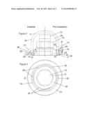 FLANGED CAP FOR FORMING SEALED CAVITY AROUND FASTENER diagram and image