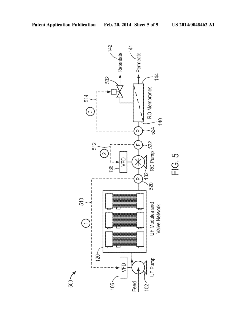 APPARATUS, SYSTEM AND METHOD FOR INTEGRATED FILTRATION AND REVERSE OSMOSIS     DESALINATION - diagram, schematic, and image 06