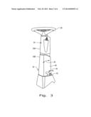 STEERING COLUMN FOR A WORK VEHICLE WITH INTEGRAL ADJUSTABLE FOOT RESTS diagram and image