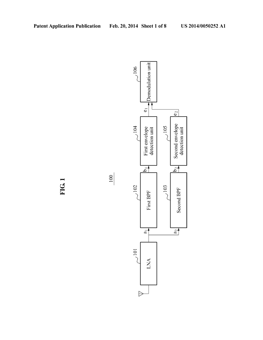 APPARATUS AND METHOD FOR ULTRA WIDEBAND COMMUNICATION USING DUAL BAND PASS     FILTER - diagram, schematic, and image 02