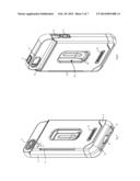 SMARTPHONE CASE WITH CHARGE CARD POCKET AND STAND-UP SUPPORT FACILITY diagram and image