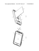 SMARTPHONE CASE WITH CHARGE CARD POCKET AND STAND-UP SUPPORT FACILITY diagram and image