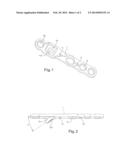 ORTHOPEDIC IMPLANT IN THE FORM OF A PLATE TO BE FIXED BETWEEN TWO BONE     PARTS diagram and image