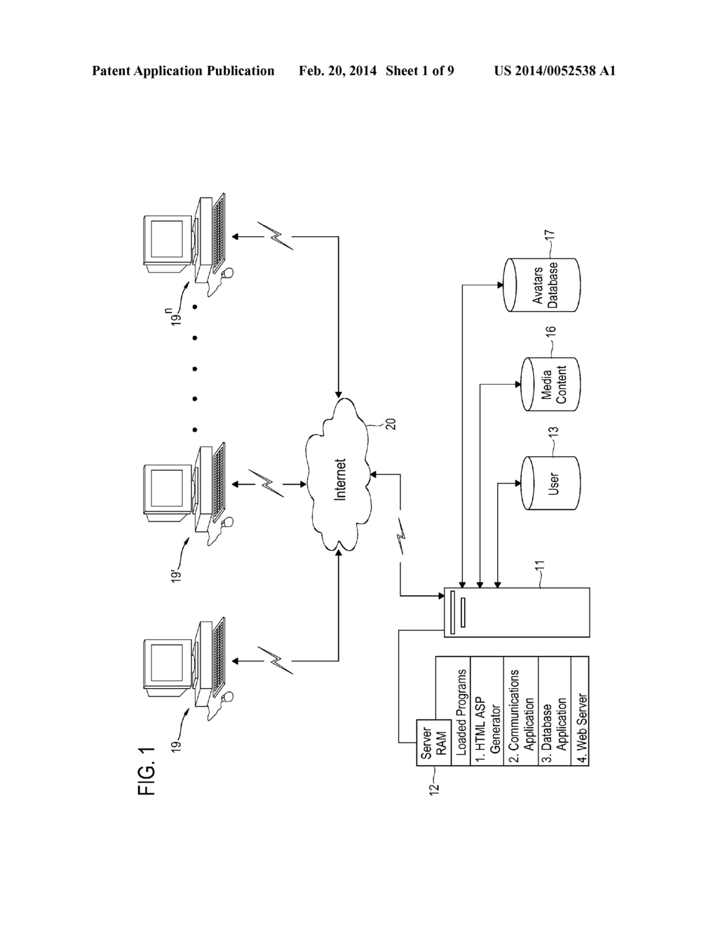 System and Method for Avatar Tethering To A User On A Social Networking     Website - diagram, schematic, and image 02