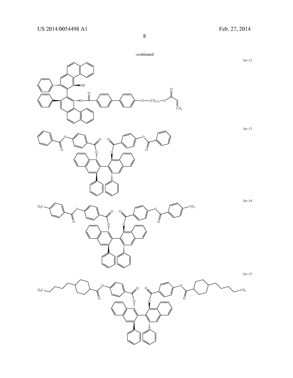 2,2'-Binaphthalene Ester Chiral Dopants for Cholesteric Liquid Crystal     Displays - diagram, schematic, and image 09