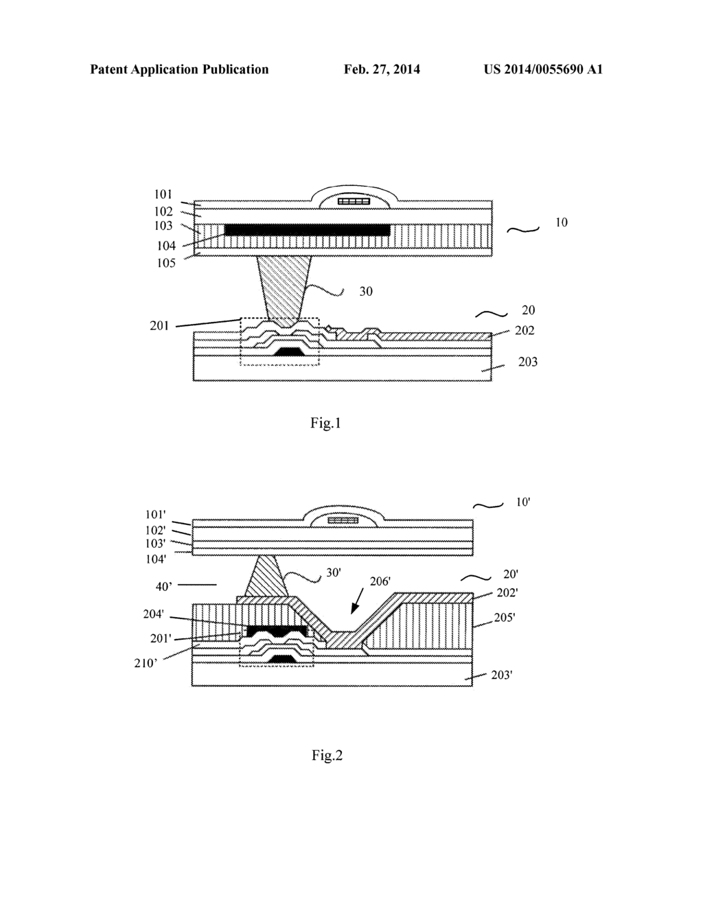 Touch Liquid Crystal Display Device, Liquid Crystal Display Panel And     Upper Substrate - diagram, schematic, and image 02