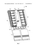 ENCLOSURE ARCHITECTURE OF HIGH DENSITY, EASY ACCESS, RACKED DATA STORAGE diagram and image