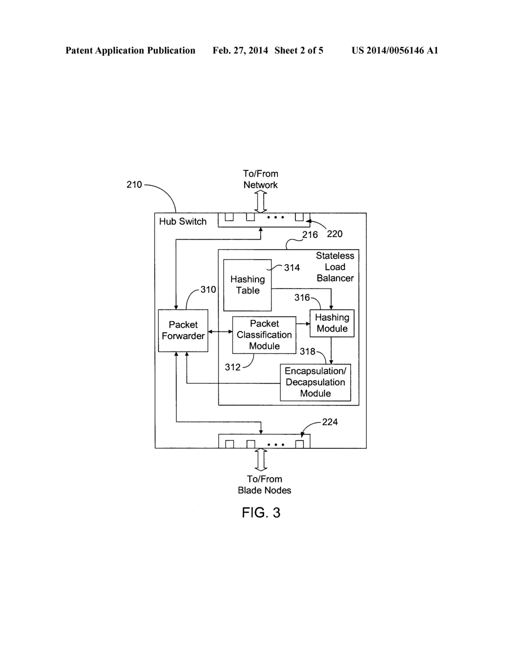 STATELESS LOAD BALANCER IN A MULTI-NODE SYSTEM FOR TRANSPARENT PROCESSING     WITH PACKET PRESERVATION - diagram, schematic, and image 03