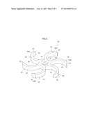 IMPELLER FOR CENTRIFUGAL PUMP AND CENTRIFUGAL PUMP OF VEHICLE WASHER     DEVICE diagram and image