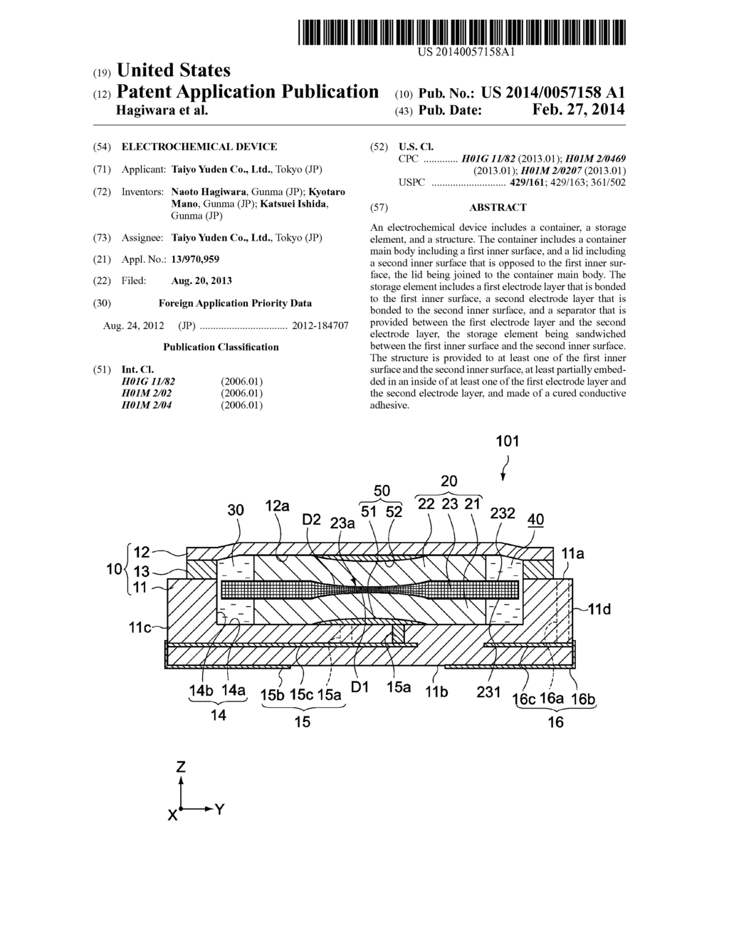 ELECTROCHEMICAL DEVICE - diagram, schematic, and image 01