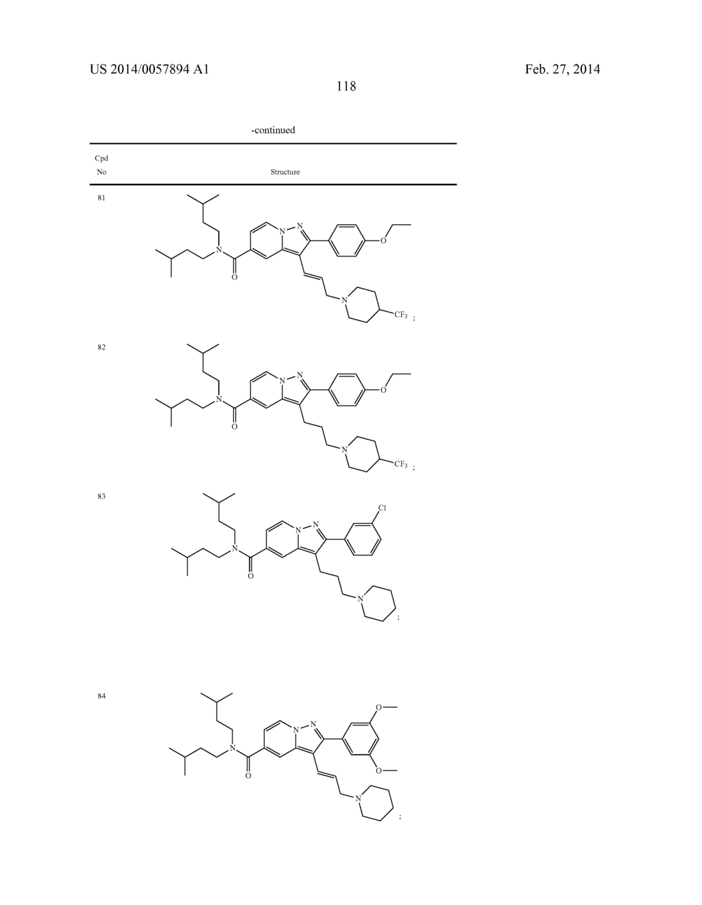 PYRAZOLOPYRIDINE AND PYRAZOLOPYRIMIDINE DERIVATIVES AS MELANOCORTIN-4     RECEPTOR MODULATORS - diagram, schematic, and image 119