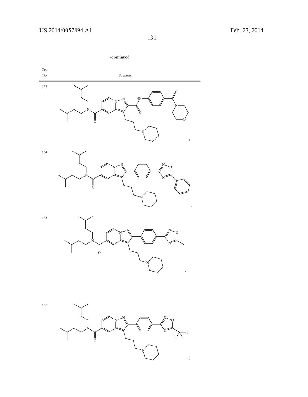 PYRAZOLOPYRIDINE AND PYRAZOLOPYRIMIDINE DERIVATIVES AS MELANOCORTIN-4     RECEPTOR MODULATORS - diagram, schematic, and image 132