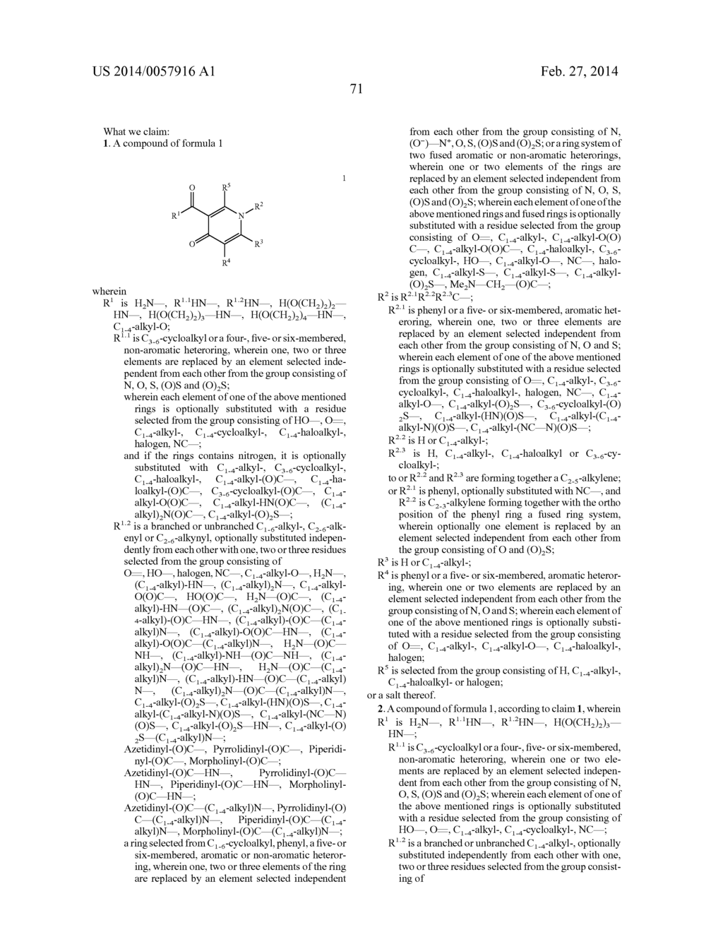 SUBSTITUTED 4-PYRIDONES AND THEIR USE AS INHIBITORS OF NEUTROPHIL ELASTASE     ACTIVITY - diagram, schematic, and image 72