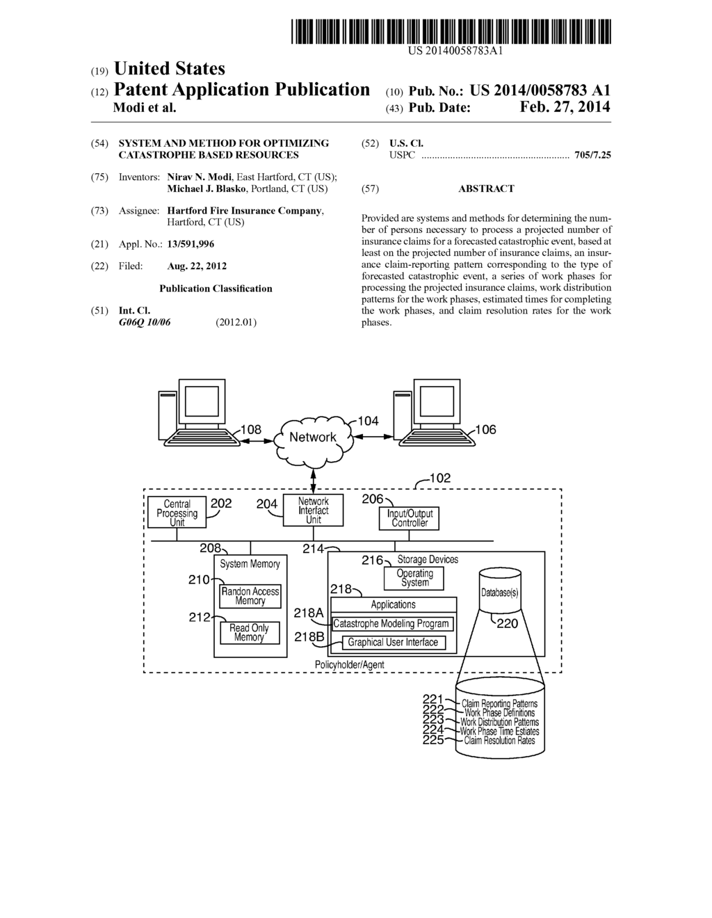 SYSTEM AND METHOD FOR OPTIMIZING CATASTROPHE BASED RESOURCES - diagram, schematic, and image 01