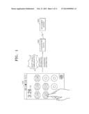 APPARATUS AND METHOD FOR PROVIDING INTERACTION INFORMATION BY USING IMAGE     ON DEVICE DISPLAY diagram and image