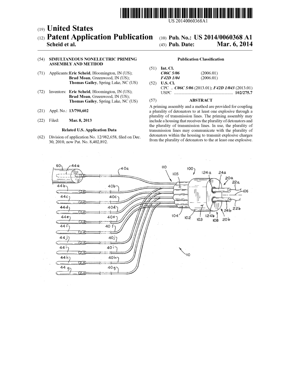 SIMULTANEOUS NONELECTRIC PRIMING ASSEMBLY AND METHOD - diagram, schematic, and image 01