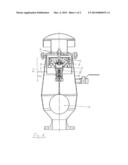 Ventilating and evacuating valve for conduit pipes and/or braces diagram and image