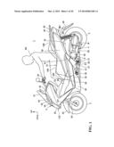 ROUTING STRUCTURE FOR SADDLE TYPE VEHICLE diagram and image