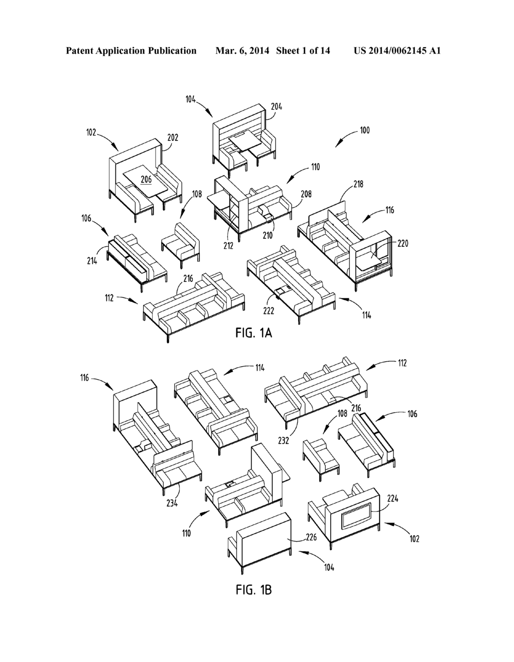 Article of Furniture with Modular Construction - diagram, schematic, and image 02