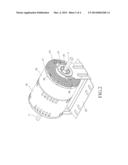 SUPPORTING AND HEAT DISSIPATING STRUCTURE FOR MOTOR HAVING INTEGRATED     DRIVER diagram and image